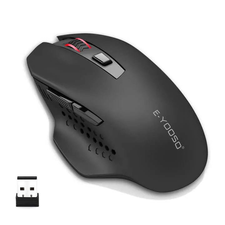 المهنية شغال تصميم ماوس لاسلكي بصري . Professional Ergonomic Design Wireless Optical Mouse