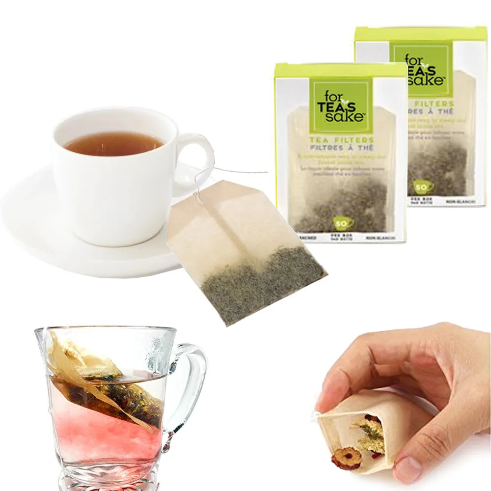 100 Pcs Disposable Tea Bags Teabag Filter Empty Teabag Herb Loose Leaf Sachet