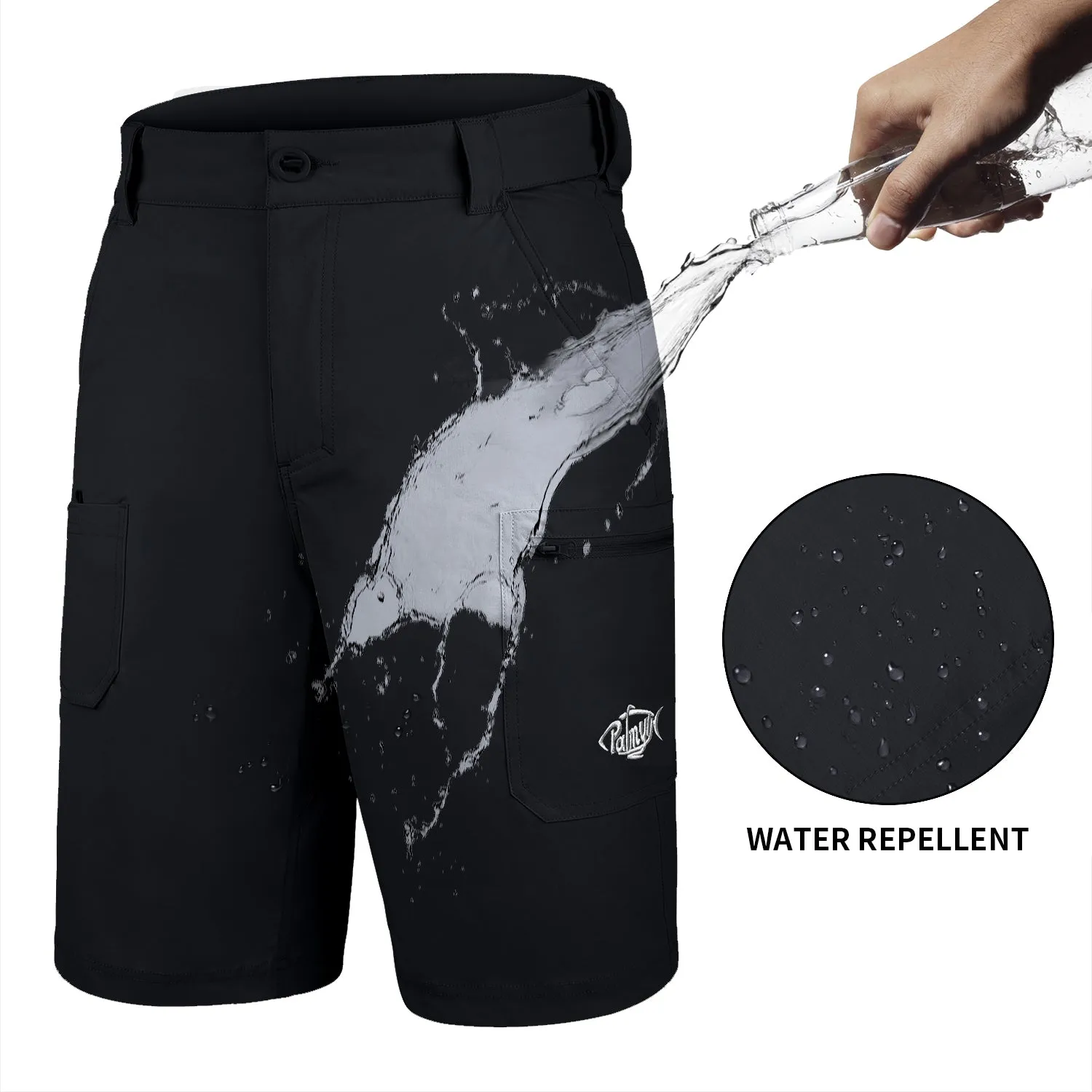 10.5 Shorts Quick Dry-Black/Fly