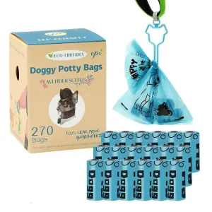 120 270 Pieces Biodegradable Leak-proof Strong Pet Waste Bag Hand Free Clip Easy to Tear