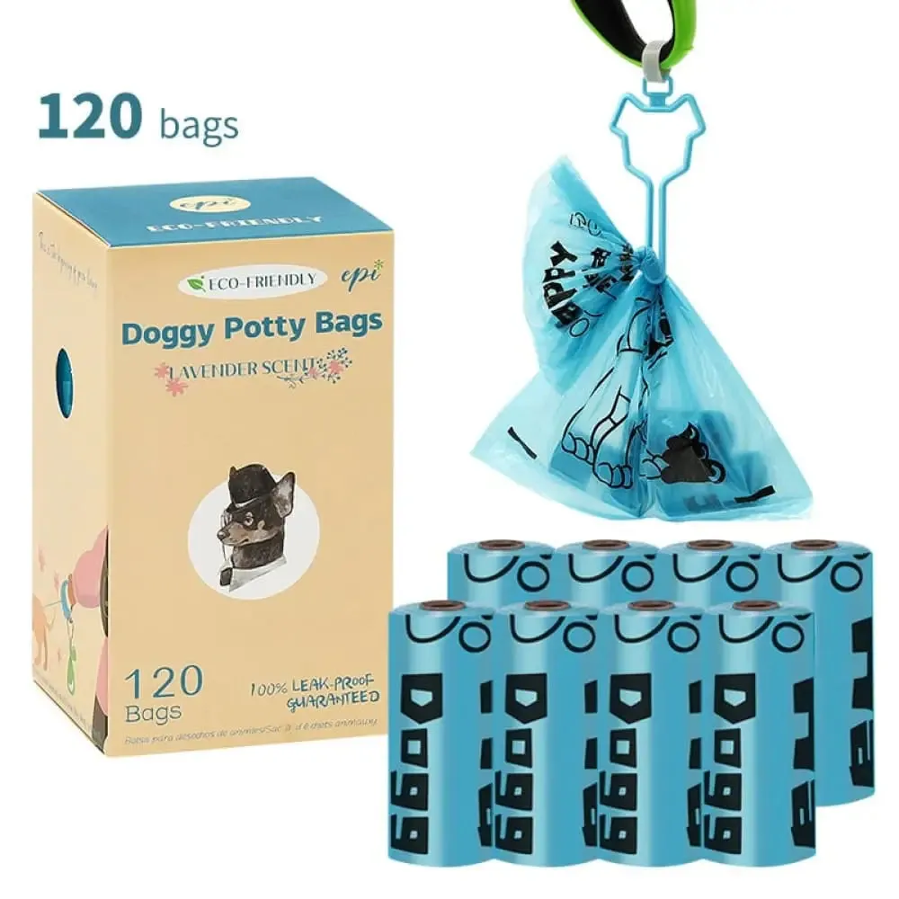 120 270 Pieces Biodegradable Leak-proof Strong Pet Waste Bag Hand Free Clip Easy to Tear