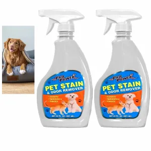 2 Fabric Pet Odor Remover Upholstery Cleaner Stain Urine Carpet Eliminator Spray
