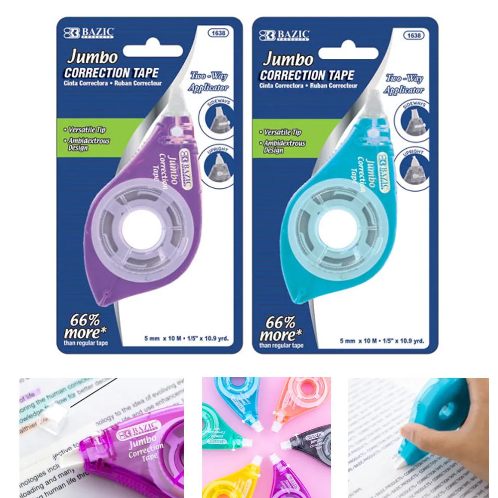 2 PC Correction Tape Liquid Paper Correct  Applies Dry Tear Resistant Dispenser
