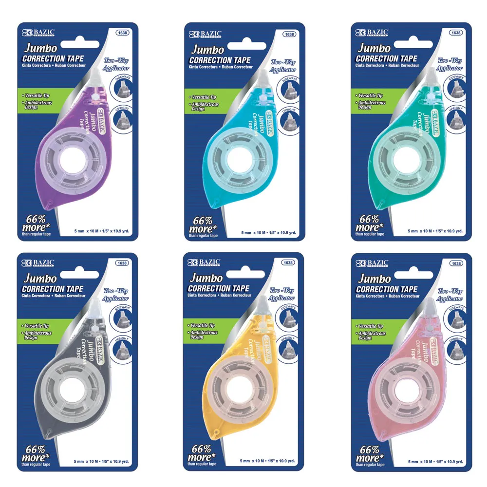 2 PC Correction Tape Liquid Paper Correct  Applies Dry Tear Resistant Dispenser