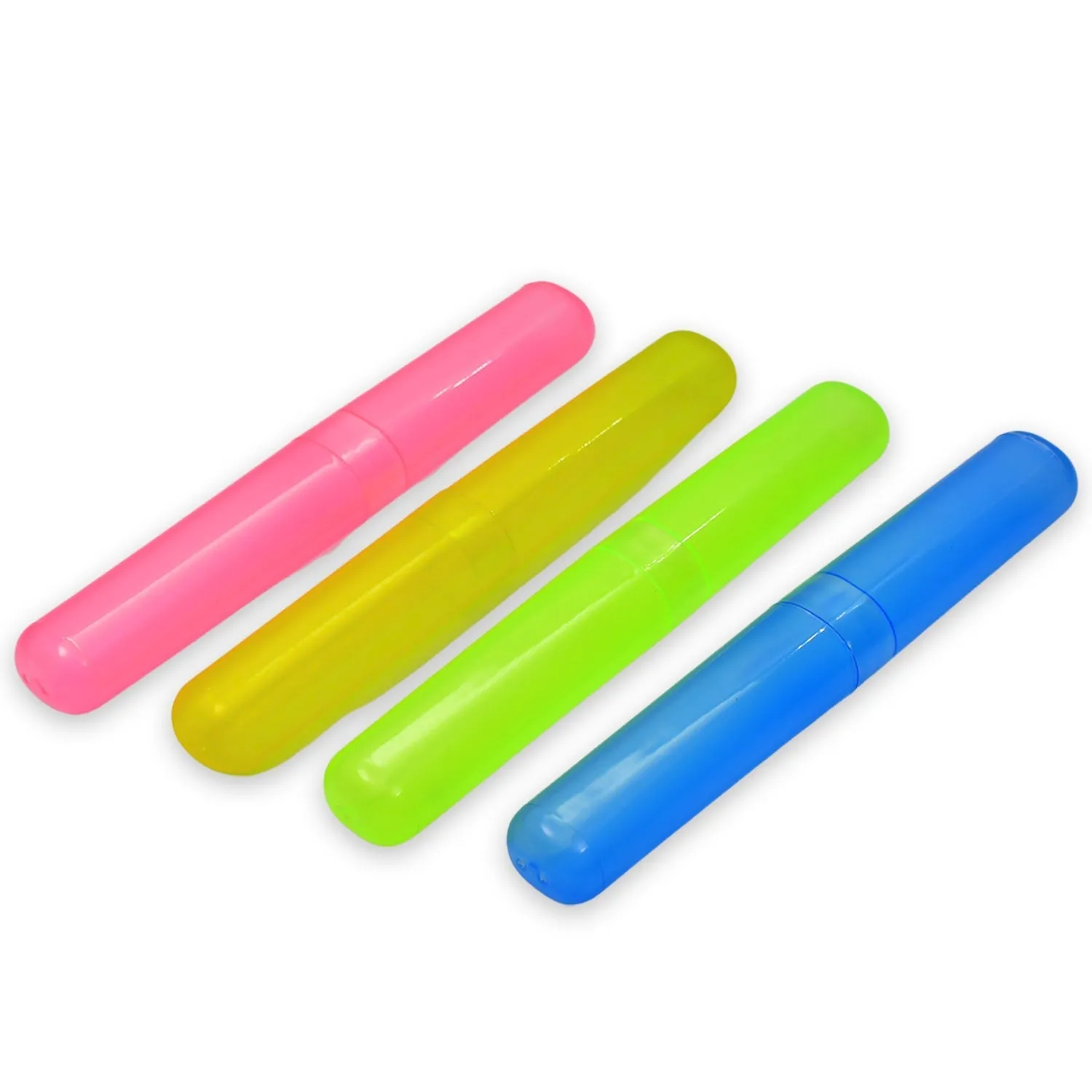 4pc Plastic Toothbrush Cover, Anti Bacterial Toothbrush Container- Tooth Brush Travel Covers, Case, Holder, Cases