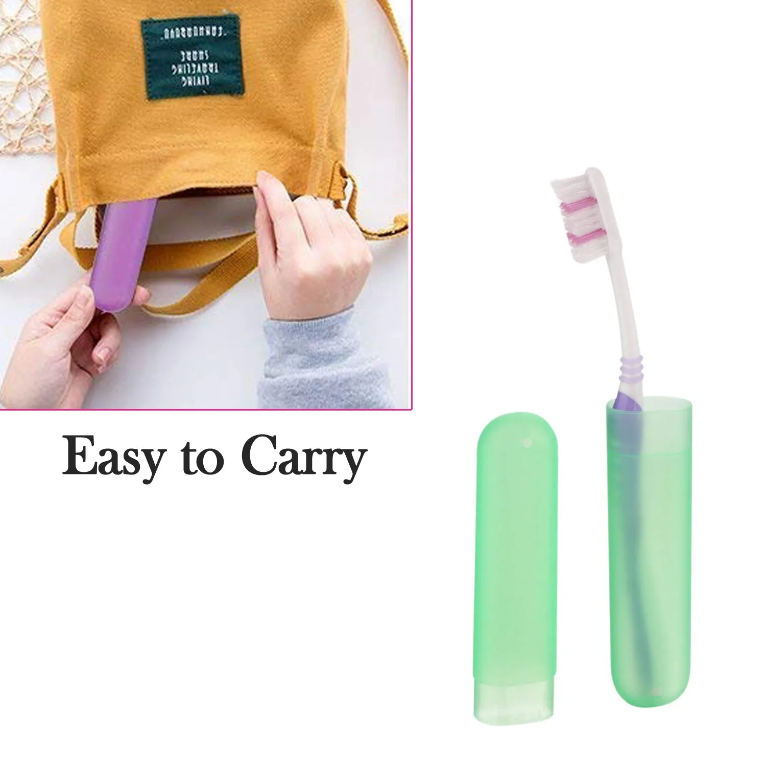 6Pc Plastic Toothbrush Cover, Anti Bacterial Toothbrush Container- Tooth Brush Travel Covers, Case, Holder, Cases
