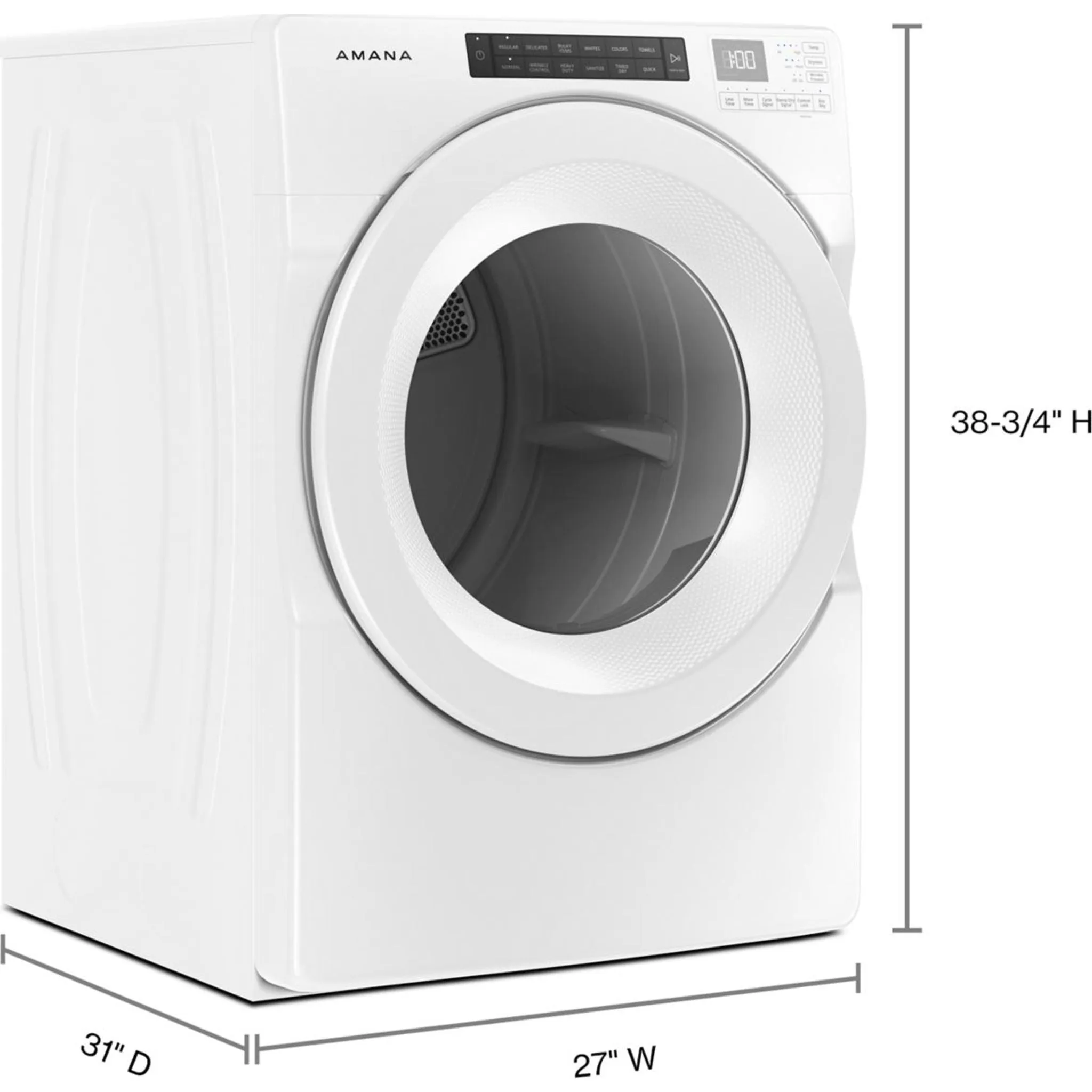 Amana 7.4 cu. ft. Front Load Electric Dryer with Moisture Sensors (YNED5800HW)