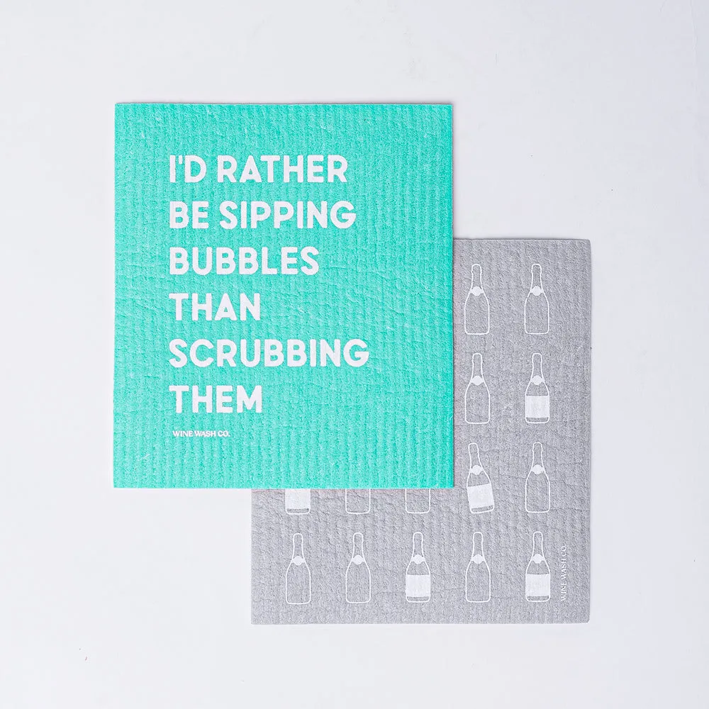 Biodegradable Dish Cloths  Green/Grey Set