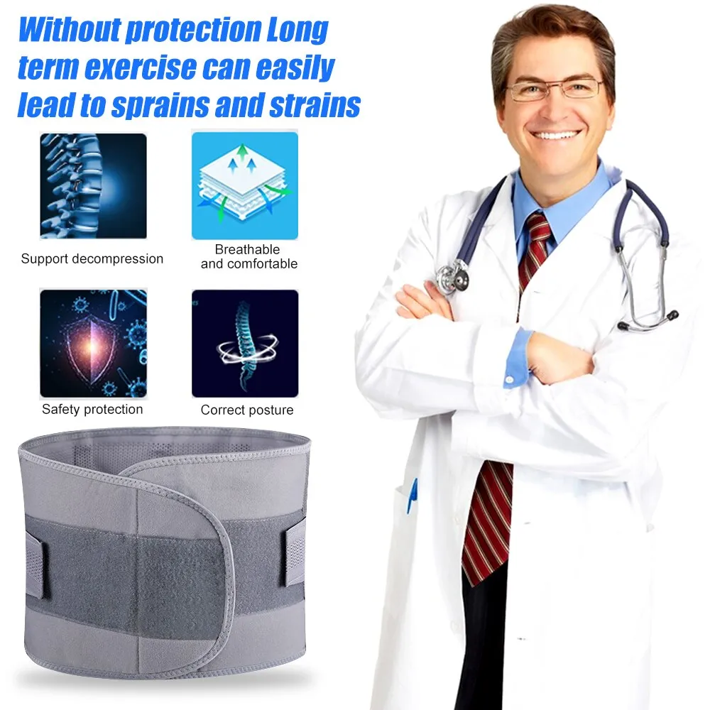 Breathable Ergonomic Design Warmer Stretcher Lower Back Belt for Pain Relief