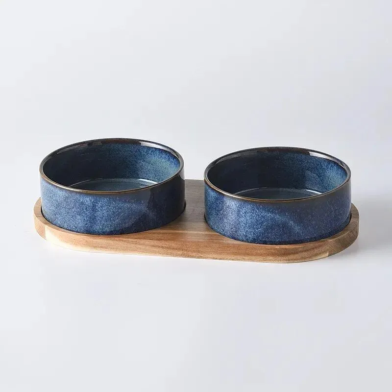 Ergonomic Ceramic Cat & Dog Food Bowl with Spine Protection and Anti-Rollover Design