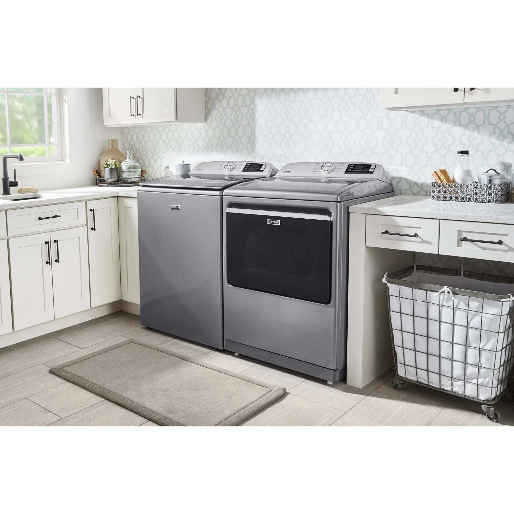 Maytag Smart Top Load Gas Dryer with Extra Power Button - 7.4 cu. ft. (MGD7230HC)