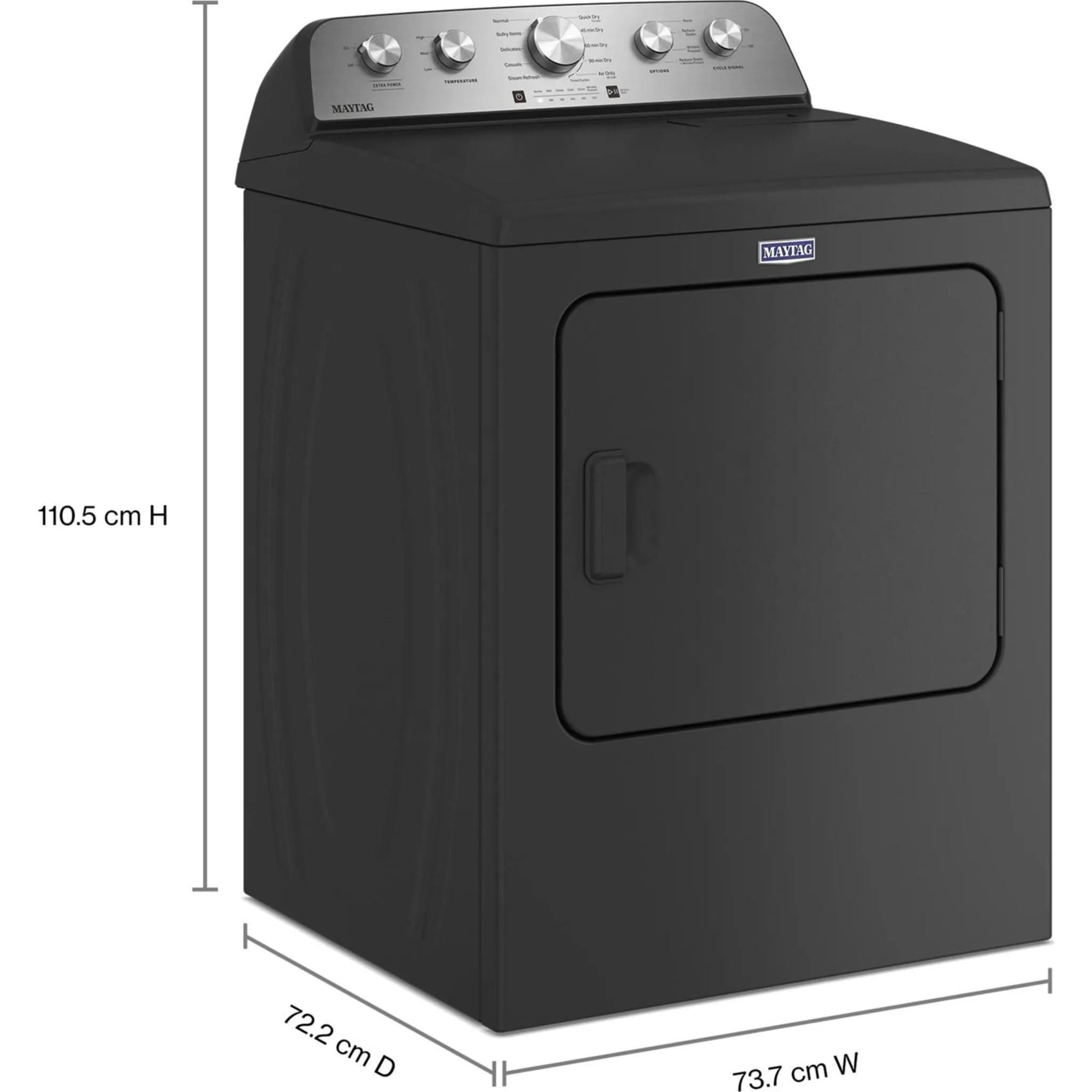 Maytag Top Load Electric Dryer with Steam-Enhanced Cycles - 7.0 cu. ft. (YMED5430PBK)
