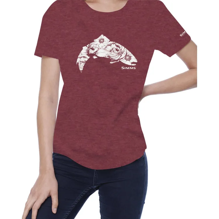 Simms Ladies Floral Trout T-Shirt